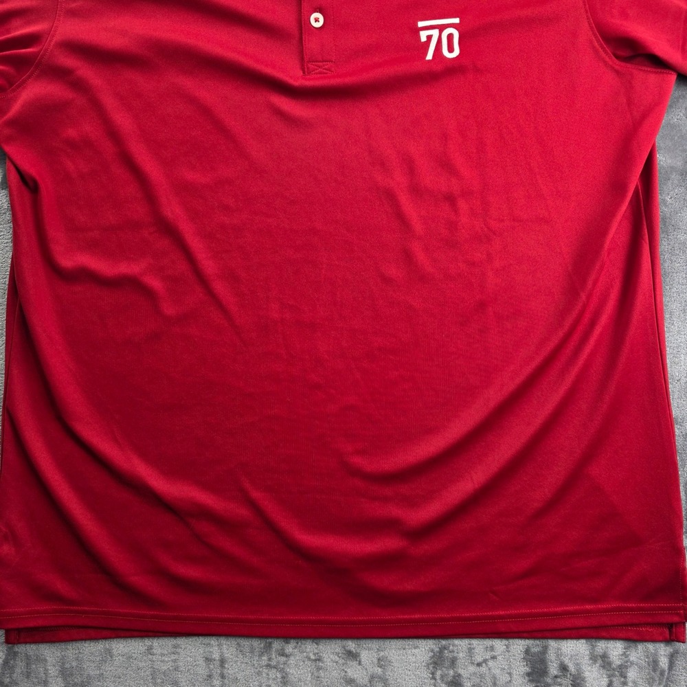 Subseventy Polo Shirt Mens XL Red Short Sleeve Performance Golf Top 70 Logo - Picture 3 of 10